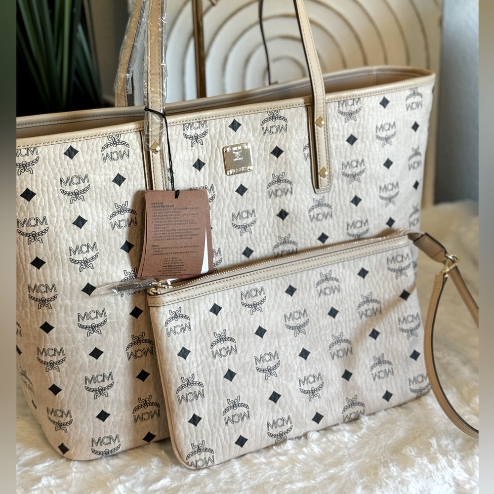 BNWT! MCM Tote with Pouch.
